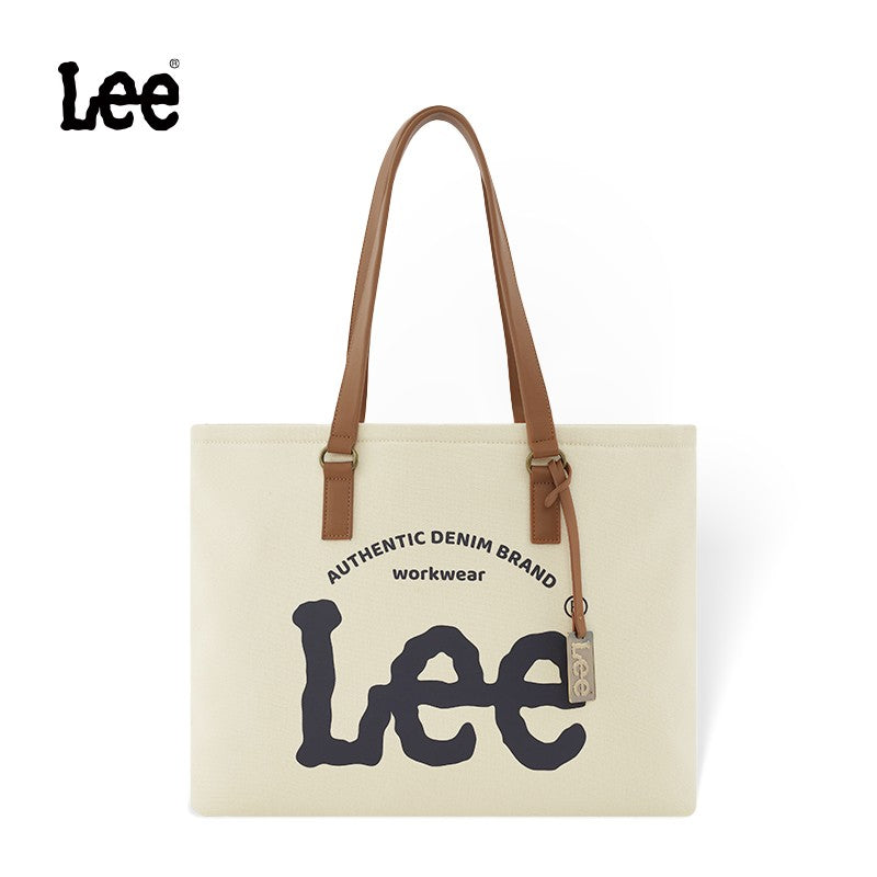 LEE Large Capacity Denim Leather Women's Tote Bags Designer Lady Canvas Daily Big Size Handbag Wear Resistant Shoulder Beach Bag