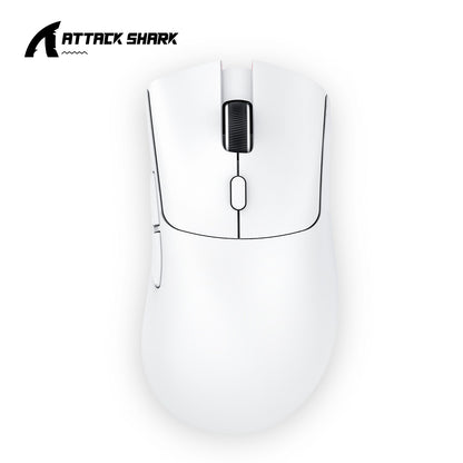 Mouse Gamer Sem Fio Bluetooth Attack Shark R1 18000dpi, 1000Hz PAW3311, Conexão Tri-modo Bluetooth, Macro