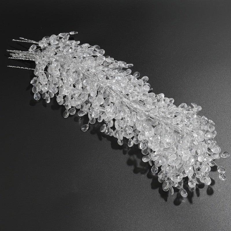 5 Pieces/35CM Short Acrylic Crystal Pendant for Christmas Tree Decoration, DIY Wedding Party Decoration Beads