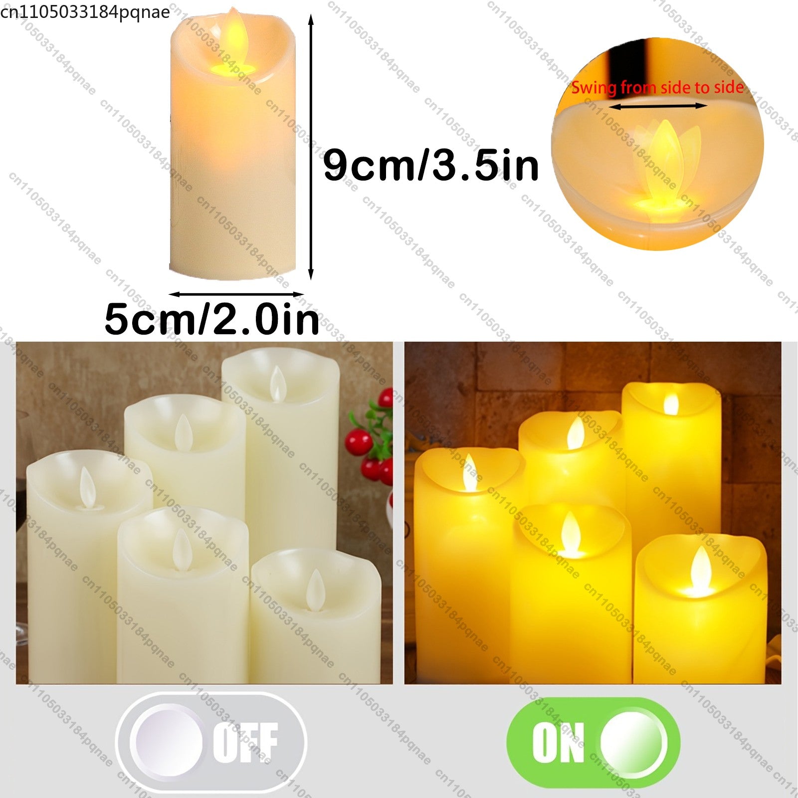 10-240pcs Flameless Fake Candle LED Flickering Candles with Remote Control Battery Operated Pillar Candles for Valentine's Day