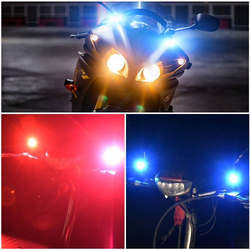 1 Par Moto Flash Estroboscópico Olho de Águia Luz Diurna Moto Lâmpada de Nevoeiro Farol Acessórios para Moto