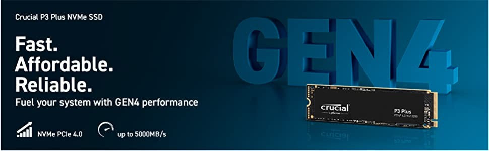 Crucial P3 Plus 1TB 2TB PCIe Gen4 NVMe M.2 SSD Interno (Pacote OEM) & Crucial NVME 2280 P310 1TB SSD & Crucial T500 1TB