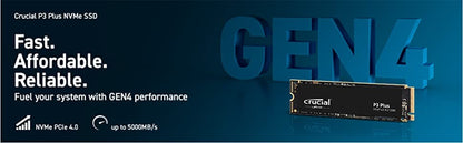 Crucial P3 Plus 1TB 2TB PCIe Gen4 NVMe M.2 SSD Interno (Pacote OEM) & Crucial NVME 2280 P310 1TB SSD & Crucial T500 1TB