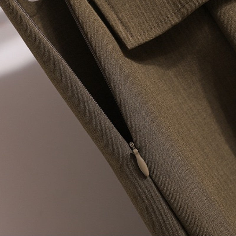 Plus Size Suit Skirts Autumn Winter Fashion New A-line Temperament Large Size Skirt Women's Solid Simplicity Casual Chic Skirt