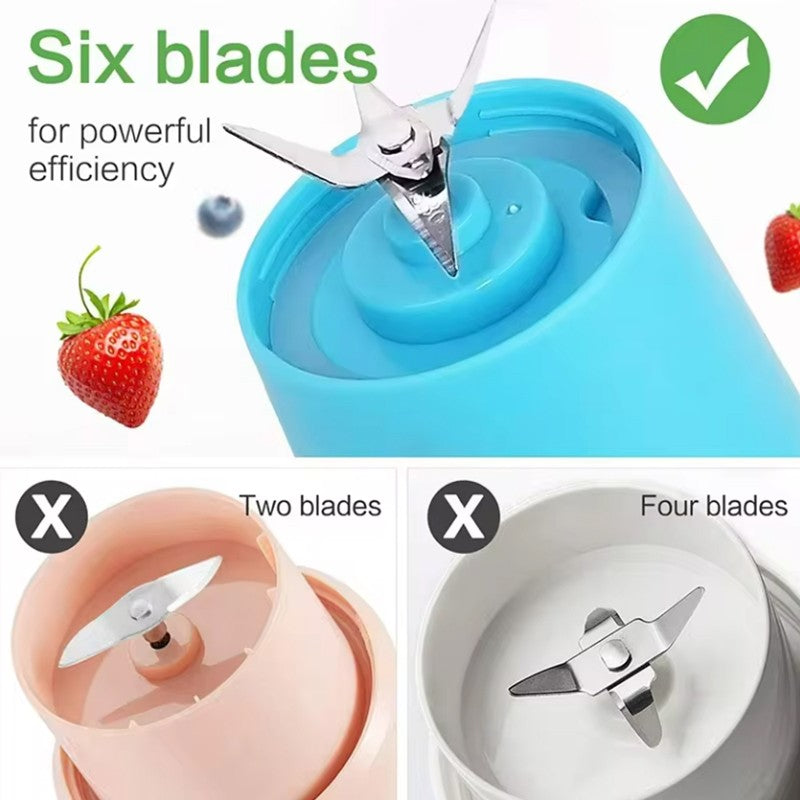 Portable Mini Juicer Handheld Electric Blender USB Rechargeable Multifunction Kitchen Appliance for Fruit Milkshake