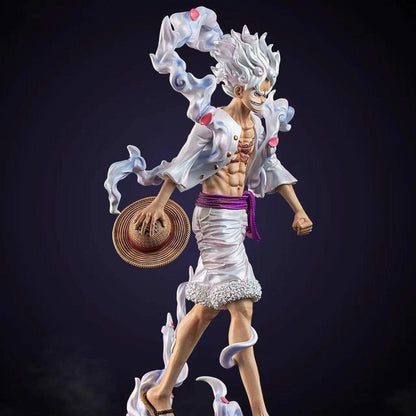 23cm One Piece Anime Zook Nica Monkey Luffy Gear 5 Action Figure PVC Statue Model Toy Gift Desktop Ornament