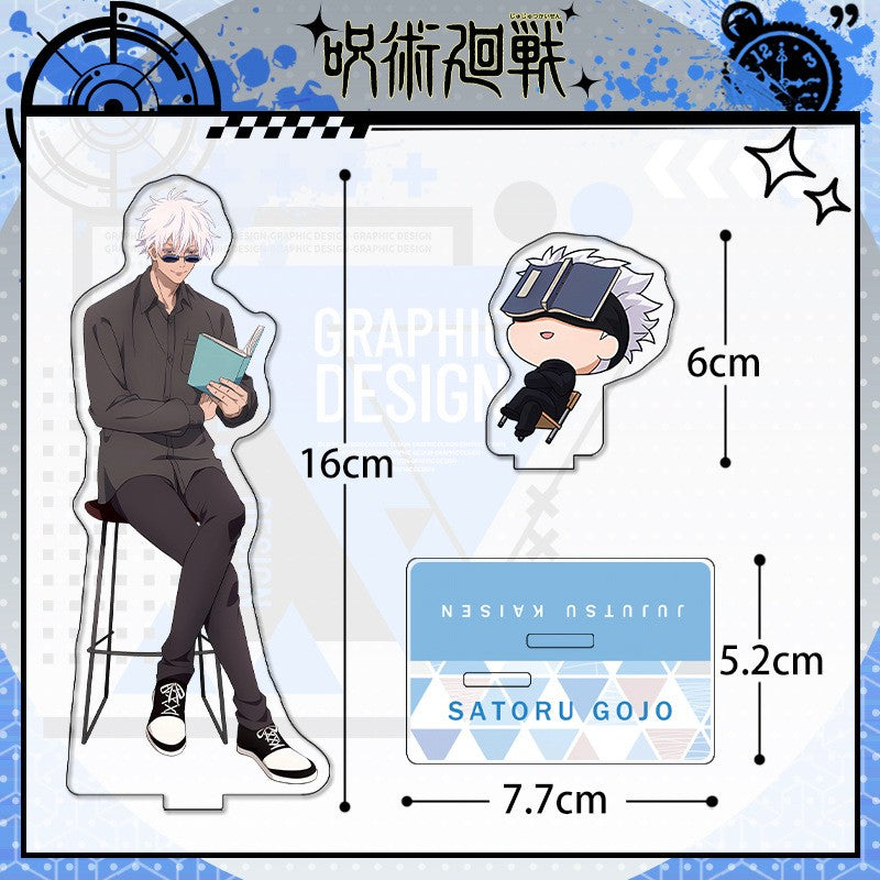 Anime Jujutsu Kaisen Acrylic Stand Gojo Satoru Figures Miniatures Manga Figurines Garage Kits Model Toys GK Ornaments Decoration