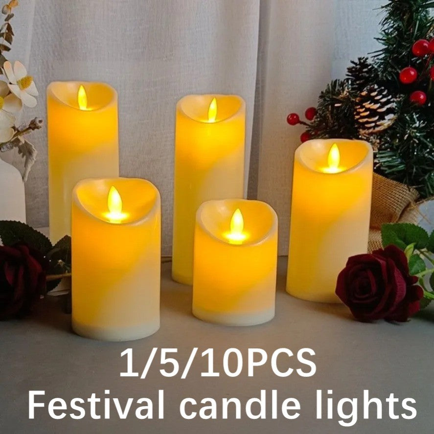 1~10PCS Swing LED Candles Flameless Flickering Light Flameless Candle for Christmas Wedding Decor Birthday Party Supplie  ?
