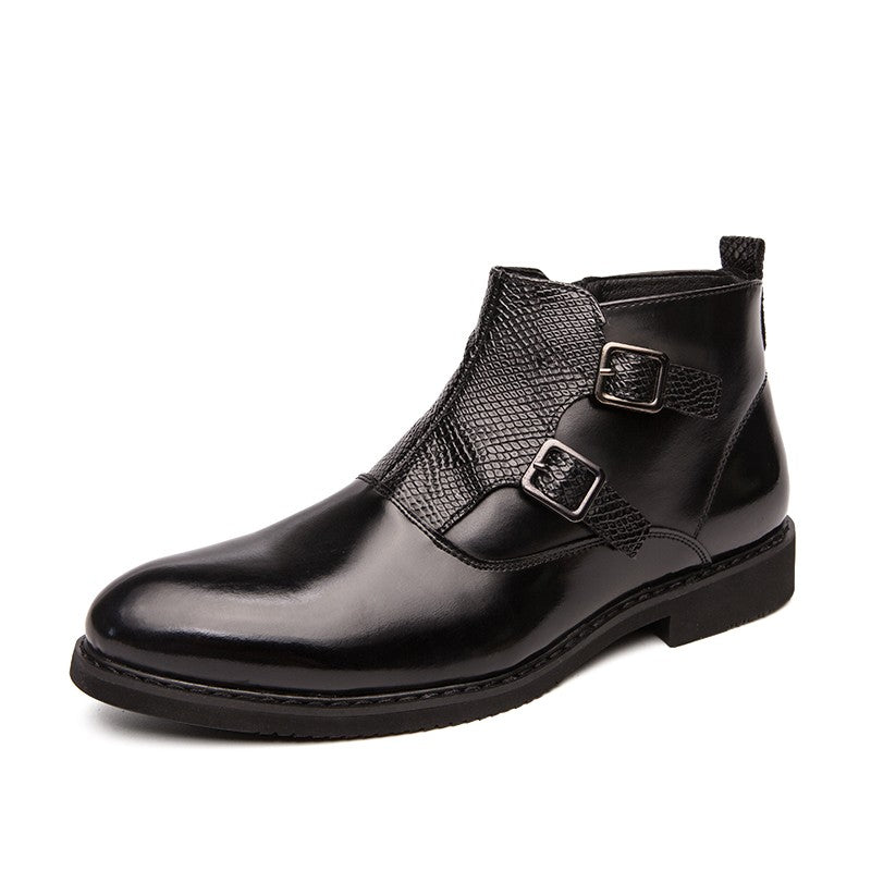 2025 Men's Fashion Chelsea Boots Comfortable Leather Upper Dry Inner Non-Slip Rubber Sole Casual Resistant Ankle Dress Boots