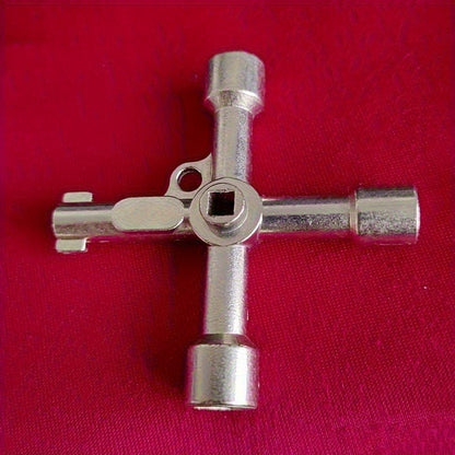 1 Chave Transversal Multifuncional em Liga de Zinco com Eixo Sextavado, Impermeável, Triangular, para Caixas Elétricas, Válvulas, Durável, Profissional
