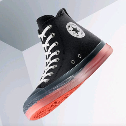 Converse Chuck Taylor All Star CX Men's and Women's Skateboarding Shoes, Durable, Shockproof Sneakers, Black and Orange