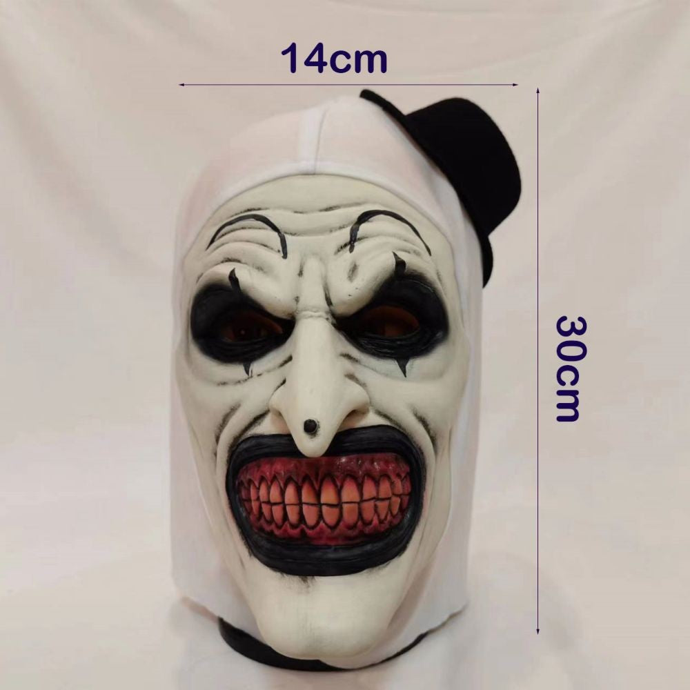 Scary Cosplay Mask Halloween Clown Bloody Latex Soft Props Party Terrifier Costume Masks Adult One Size