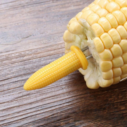Stainless Steel Corn Forks Skewer Small BBQ Camping Corn Holders Heat-resistant Kitchen Accessories Outdoor Barbecue Tool