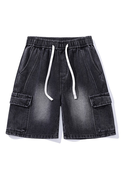 New tooling summer men's and women's casual outdoor cotton denim shorts loose sports breathable quick drying pants