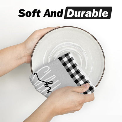 2/4pcs Christmas towels, snowflakes, Christmas trees, snowmen patterns, kitchen cleaning towels, dishwashing towels, hand towels