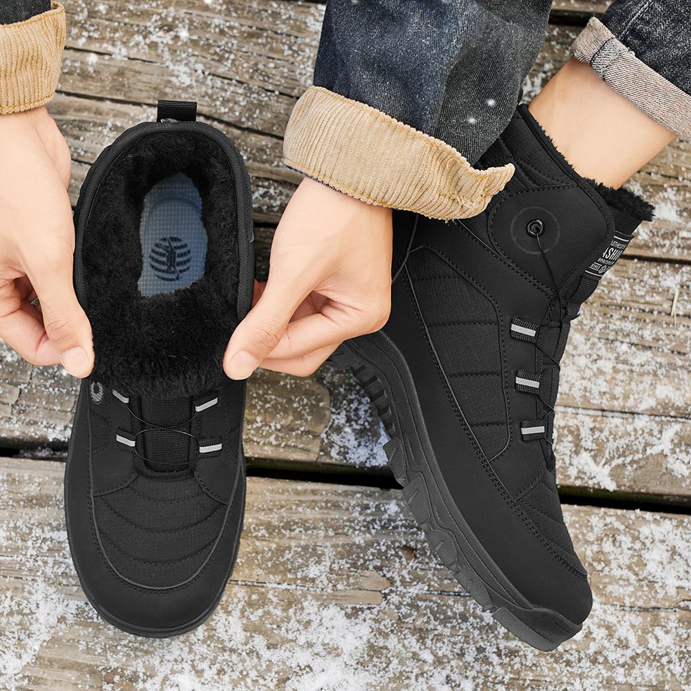 Winter New Swivel Buckle Fleece Waterproof Snow Boots Outdoor Non-slip and Wear-resistant