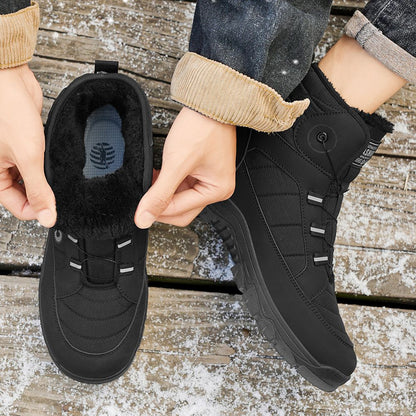 Winter New Swivel Buckle Fleece Waterproof Snow Boots Outdoor Non-slip and Wear-resistant