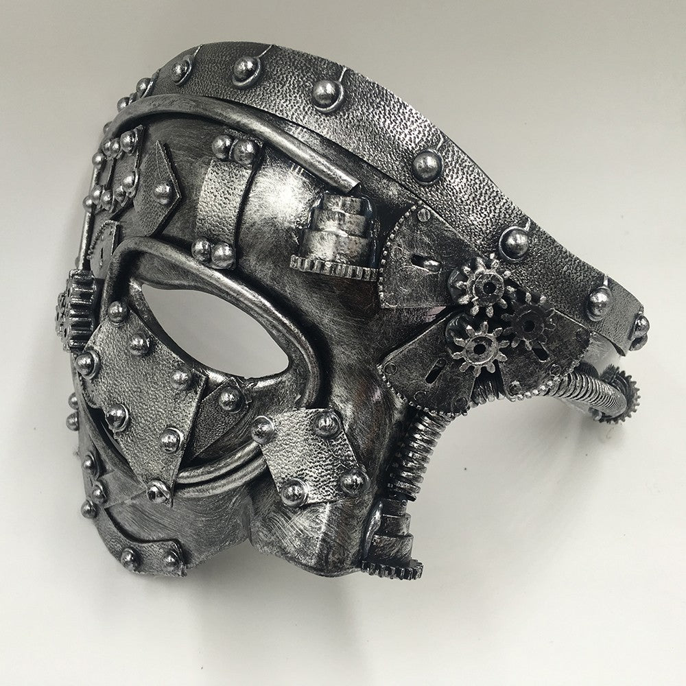 Steampunk  Phantom Masquerade Cosplay Medieval Retro Mask Ball Half Face Men Punk Costume Halloween Party Costume Props