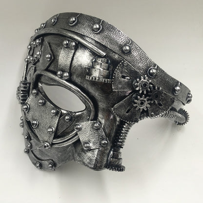 Steampunk  Phantom Masquerade Cosplay Medieval Retro Mask Ball Half Face Men Punk Costume Halloween Party Costume Props