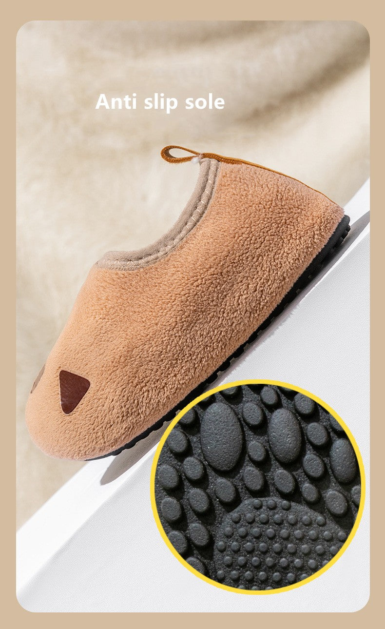 Children Indoor Shoes With Soft Soles, Kids Anti Slip And Breathable  Plush Floor Shoes, Boys And Girls Winter Cotton Shoes