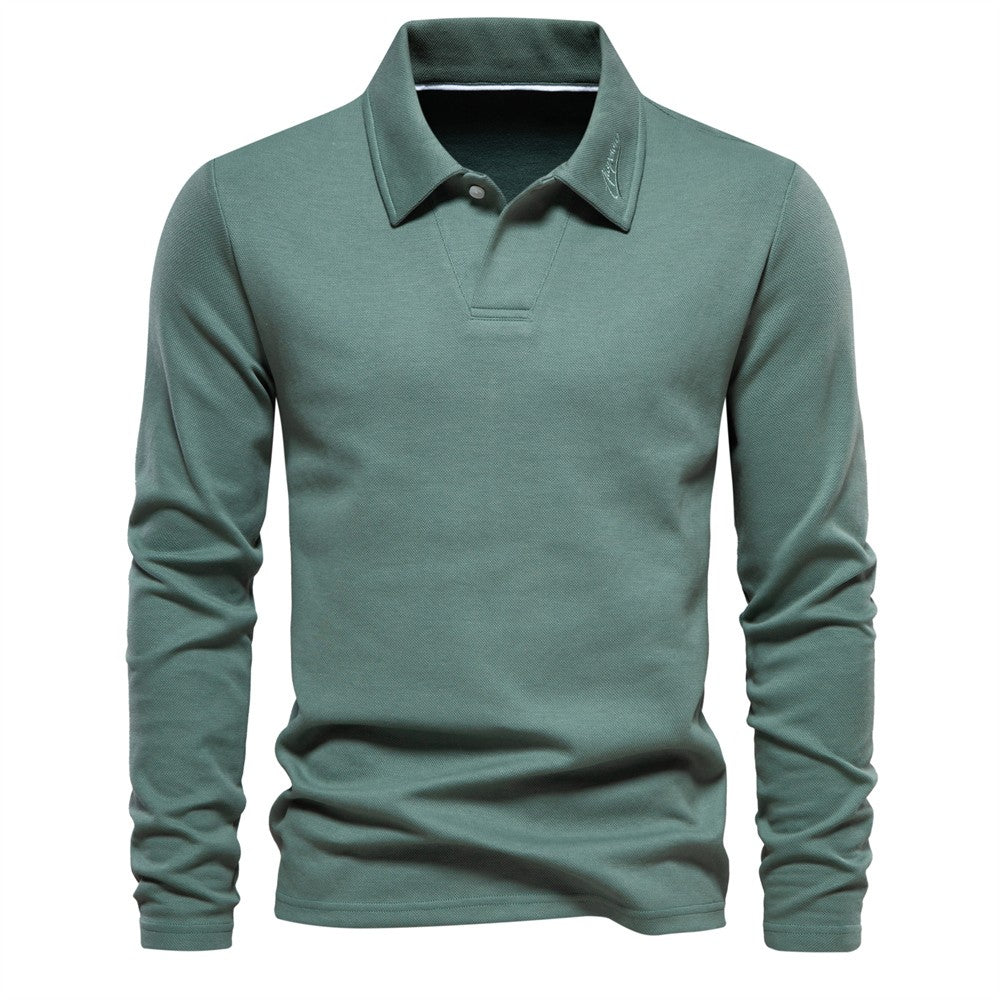 AIOPESON Men's Embroidery Polo Shirt Fashion Turn down Collar Casual Social Luxury Golf Shirt