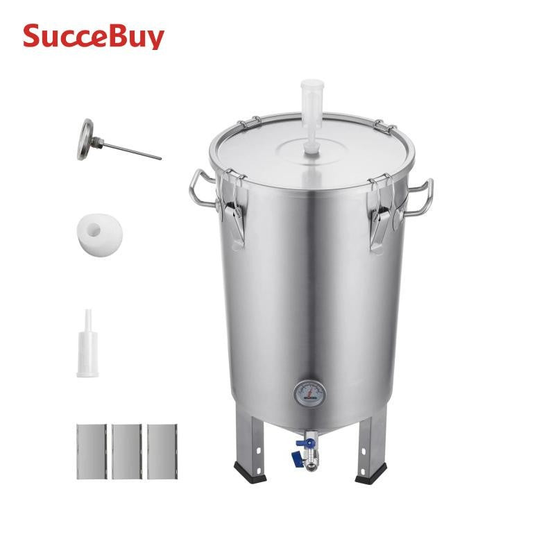 SucceBuy 8 16 GAL Fermentador de Cerveja Brew Bucket Fermentador para Cerveja Suprimentos para Cerveja Artesanal com Base Chaleira Panela Grande