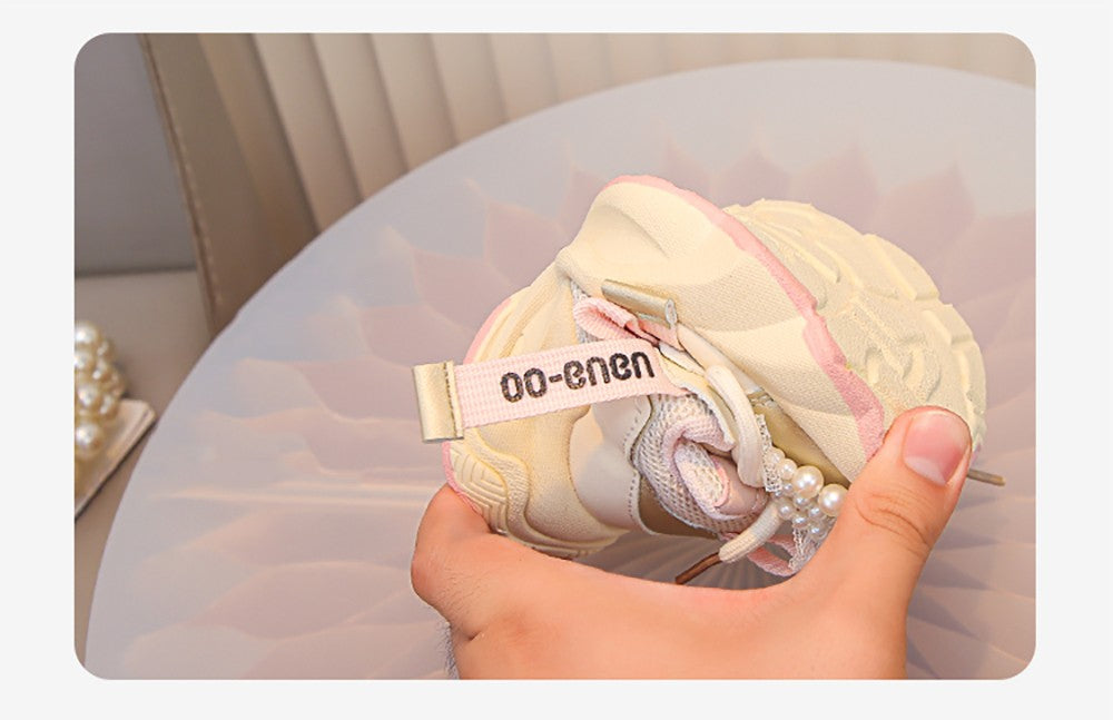 Autumn Sneakers For Kids Korean Style Trend Fashion Girl's Sneakers Soft-soled Breathable Teenager Children Sport Shoes