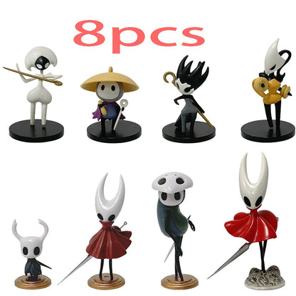 1-8 pçs/conjunto Brinquedos Hollow Knight Anime Game Figure The Knight Boneco de Ação Hornet/Quirrel Estatueta Modelo Colecionável