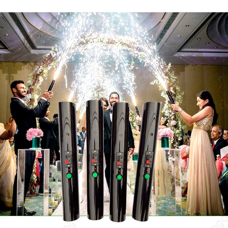 6pcs Hand Held Pyro Shooter Pyrotechnic Cold Spark Firing System Wedding Bride Surprise Creative Firework Magic Wand Decor Party