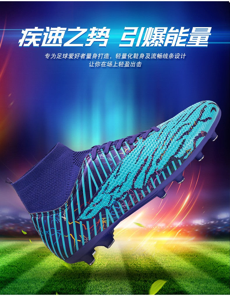 Men Light Soccer Shoes Size 35-45 Boys Soccer Shoes Football Boots High Ankle Kids Cleats Training Sport Sneakers Football Shoes