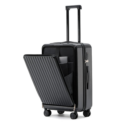Mala de Viagem de Bordo com Abertura Frontal 20 Polegadas, Rodas Giratórias, para Homens e Mulheres, com Fechadura TSA, Carregamento USB