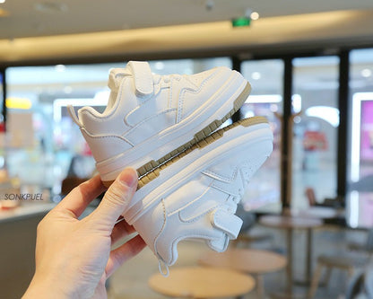 Children's White Shoes Spring and Autumn Kid's Sports Shoe Anti slip Lightweight Boys Board Shoes Soft Sole Baby Casual Shoes