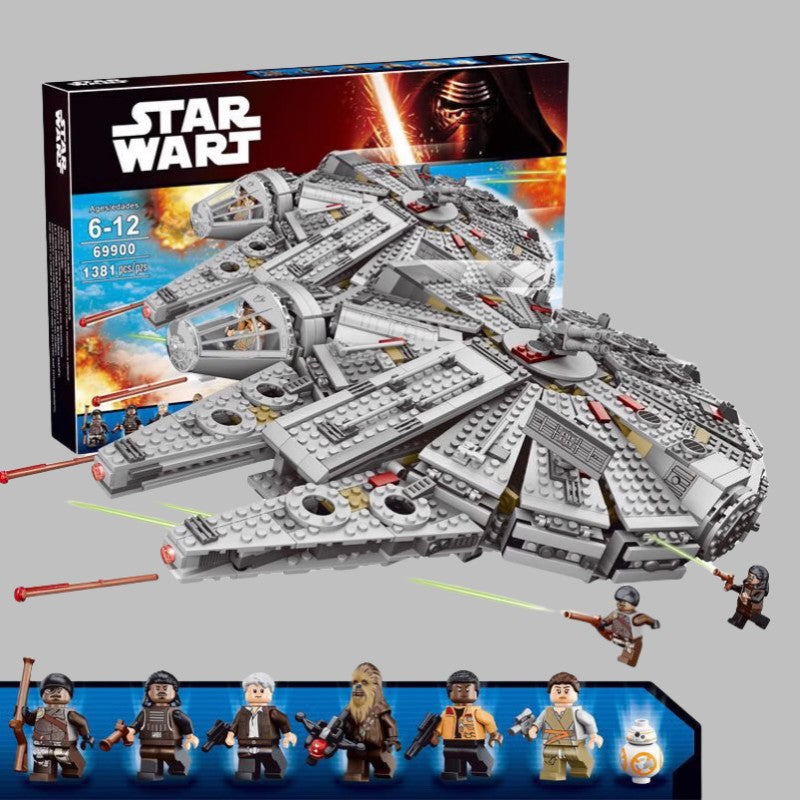 Em Estoque 1381 Peças Nave Espacial Millennium Guerra Espacial Conjunto Falcão Alienígena MINI 75105 Modelo de Blocos de Montar Tijolos Brinquedo de Presente