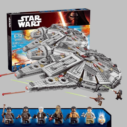 Em Estoque 1381 Peças Nave Espacial Millennium Guerra Espacial Conjunto Falcão Alienígena MINI 75105 Modelo de Blocos de Montar Tijolos Brinquedo de Presente