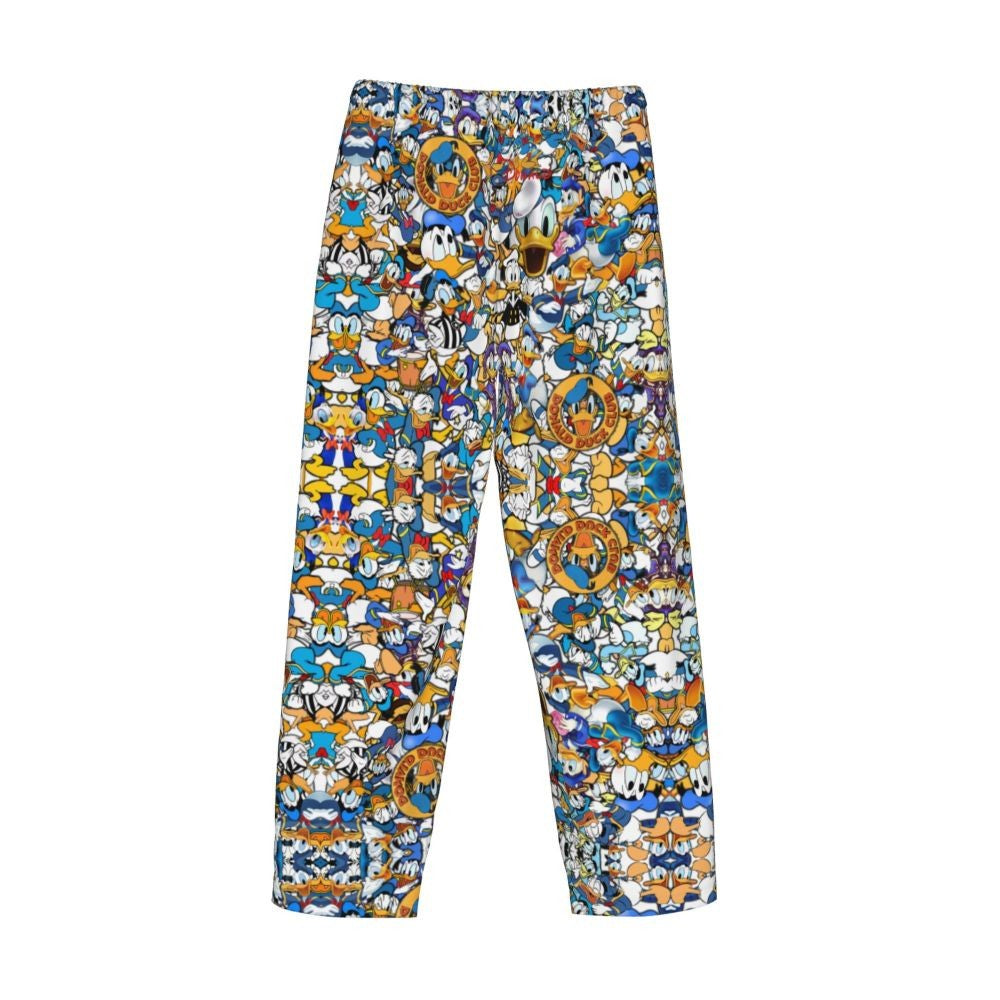 Custom Print Mickey Mouse Donald Duck Pajama Pants Men Sleep Sleepwear Bottoms with Pockets