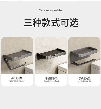 Toilet Paper Holder Aluminium Storage Rack Kitchen Towel Placement Of Seasoning Bottles Bathroom Wall Roll Of Paper Phone Storag