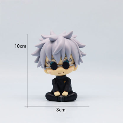 Novo conjunto de 5 peças Jujutsu Kaisen Cute Yuji Itadori Gojo Satoru Q Ver. Bonecos de Ação de PVC Figuras de Anime Modelo Brinquedos Coleção Boneca Presente