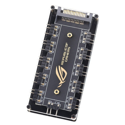 5V/3PIN ARGB Cable Splitter Hub ASUS AURA SYNC RGB Fan Hub Adapter SATA Power Extension Cable Adapter for Computer PC Cooler