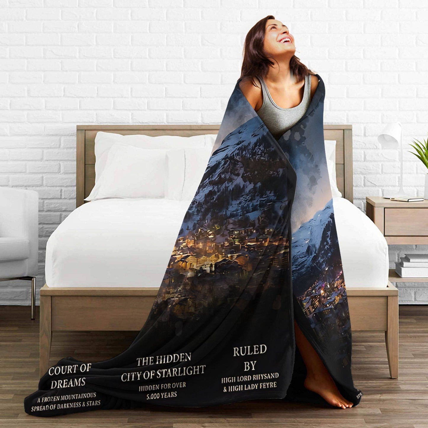 Manta Macia de Viagem Velaris Cidade da Luz Cobertor de Cama Flannel Colcha para Sofá Cadeira Cama Capa Engraçada de Sofá-Cama