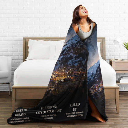 Manta Macia de Viagem Velaris Cidade da Luz Cobertor de Cama Flannel Colcha para Sofá Cadeira Cama Capa Engraçada de Sofá-Cama