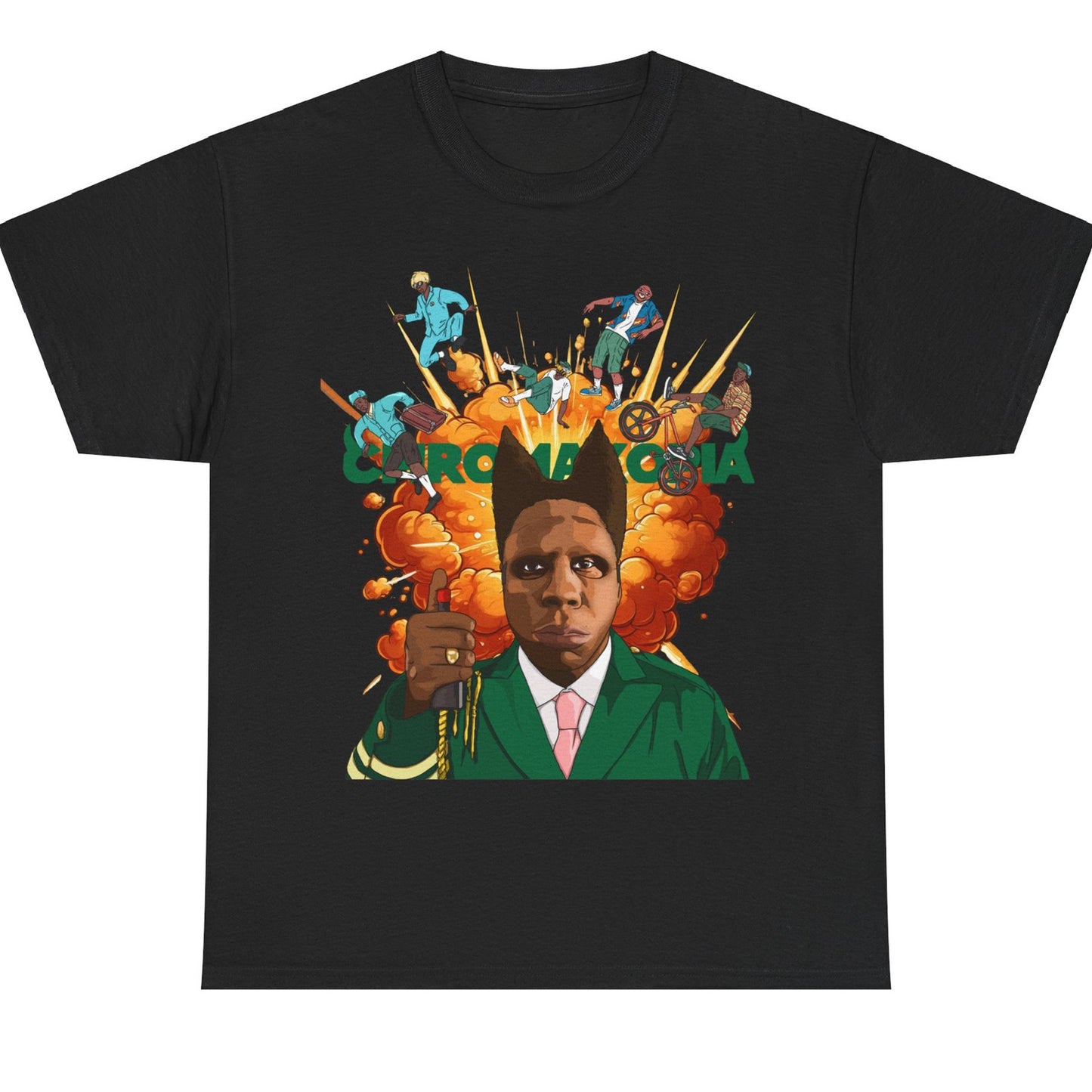 trendy t-shirt for men loose and fashionable versatile round neck 2025 new summer casual printed short sleeve top