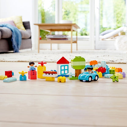 Lego Duplo 10913 Balde Colorido Médio Brinquedo de Blocos de Construção de Partículas Grandes para Meninos e Meninas Presentes