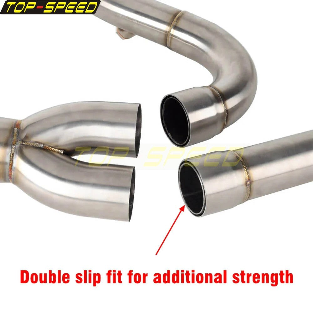 For Harley Dyna Wide Glide EFI FXDWGI FXDWG Motorcycle 2-in-1 Full Complete Exhaust System Stainless Steel Exhaust Muffler Pipe