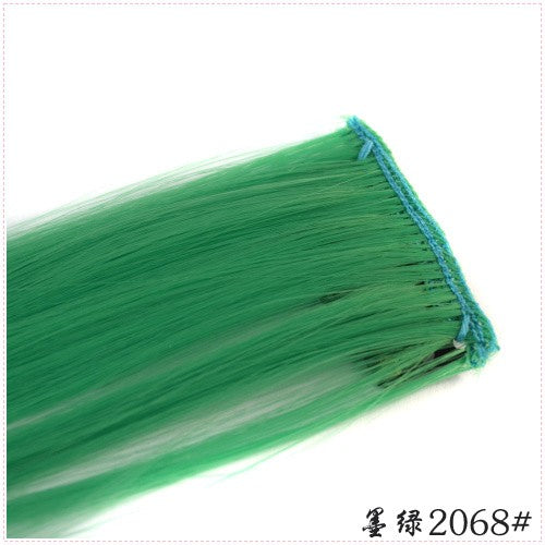 LIHUI Longo Liso Colorido Aplique de Cabelo Extensões de Cabelo com Clipe Mechas Arco-Íris Destaque Cabelo Sintético Rosa em Clipe