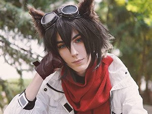 Short Roleplay Wig Fluffy Straight Synthetic Fiber Anime Wig Unisex Halloween Comic Convention Party Costume Wig