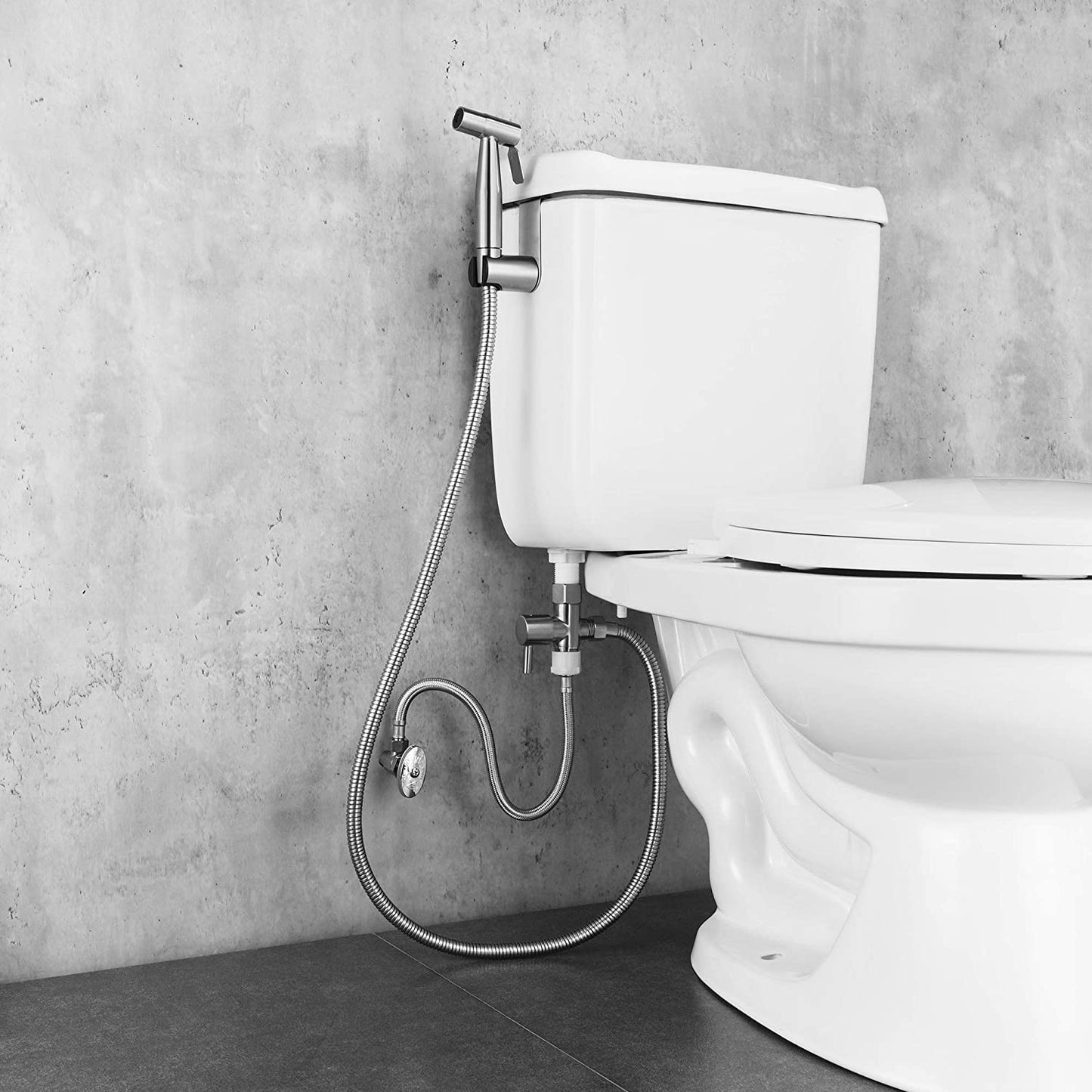 Handheld Toilet Bidet Sprayer Set Kit Stainless Steel Hand Bidet faucet for Bathroom Hand Sprayer Shower Head Self Cleaning