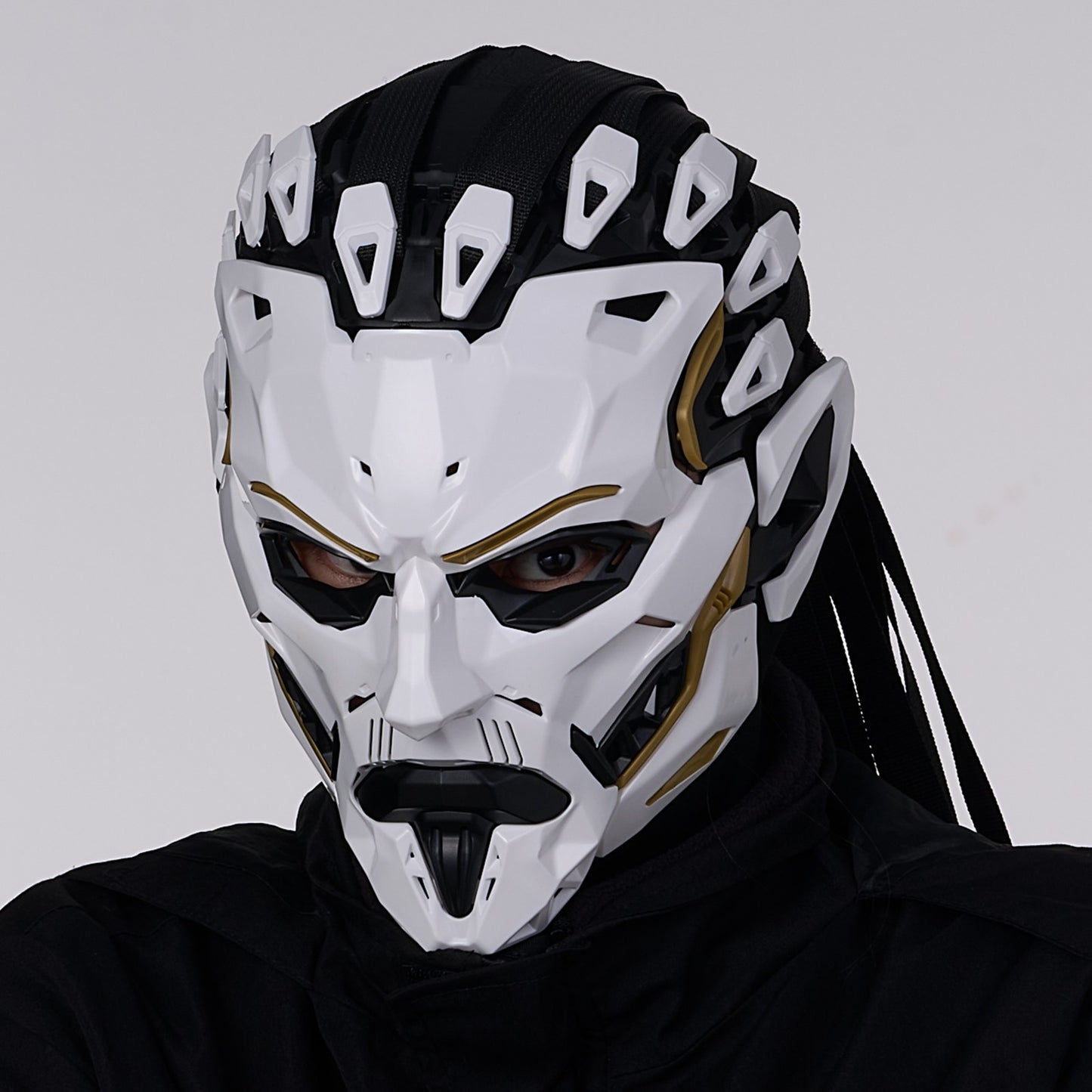JAUPTO Punk Witcher Mask Halloween Costume Prop Face Mask for Parties Quality Assurance Cosplay Accessory