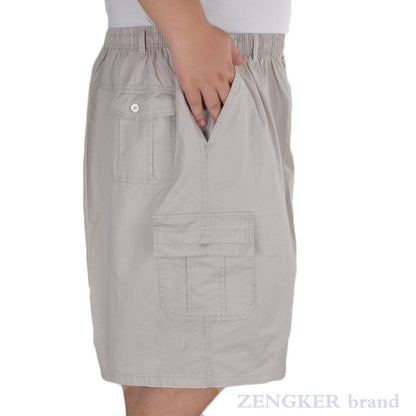 Middle-aged elderly men's summer plus size loose casual shorts 9XL 8XL 10XL 11XL 12XL extra large cotton shorts thin section dad