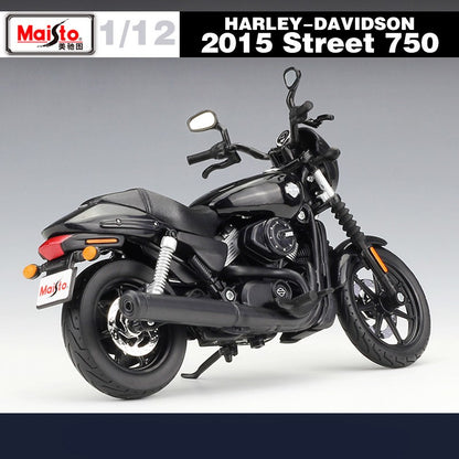 Maisto 1:12 Harley 2015 Street 750 Liga Moto Modelo Diecast Metal Brinquedo Corrida Moto Modelo Simulação Coleção Presente Infantil