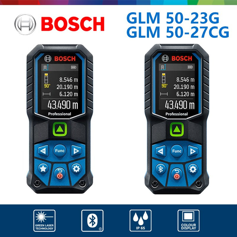 Bosch Professional Medidor de Distância a Laser Luz Verde 50M Ergonômico GLM 50-23G Sem Bluetooth GLM50-27CG Com Bluetooth
